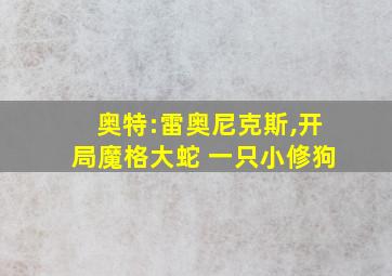 奥特:雷奥尼克斯,开局魔格大蛇 一只小修狗